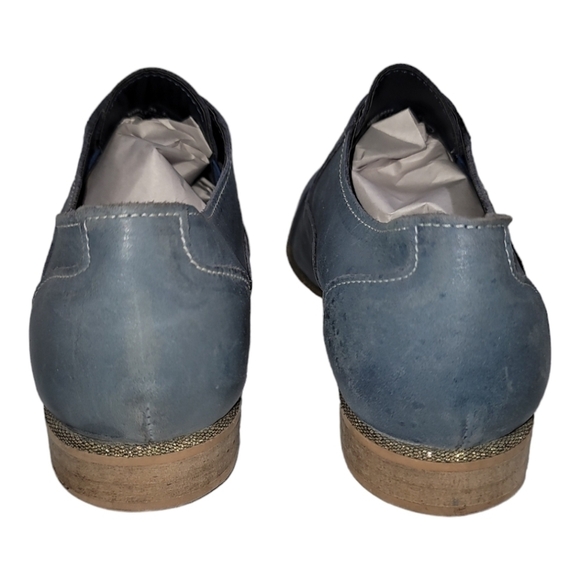 Naughty Monkey Slip Knot Blue Slip-on Leather Oxford Loafers 9.5 - Picture 6 of 9